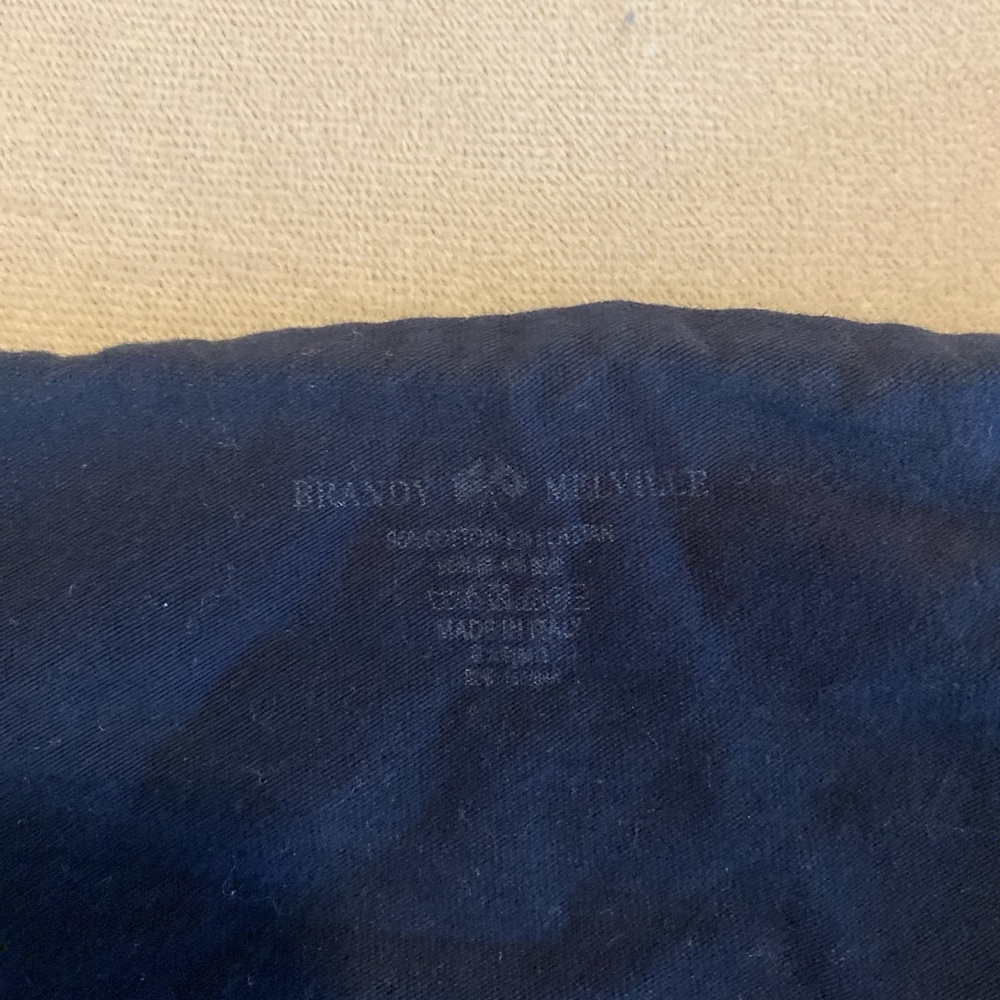 Brandy Melville Dark Blue Gathered Blouse - Picture 3 of 5